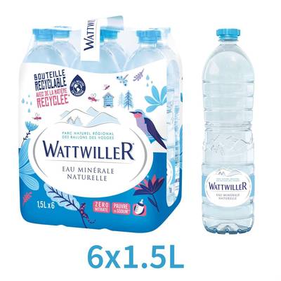 Wattwiller Eau minérale naturelle, 6x1,5L