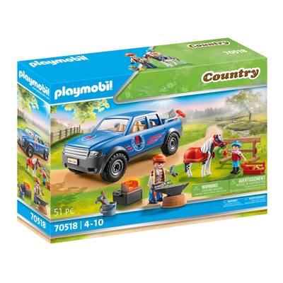 PLAYMOBIL® Country Maréchal-ferrant et véhicule, 70518