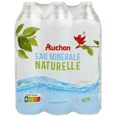Auchan Eau minérale naturelle, 6x1L