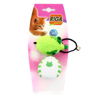 Riga Souris avec grelot + balle pour chat