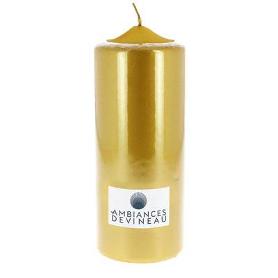 Ambiances Devineau Bougie cylindrique laquée or