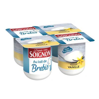 Soignon Yaourt Brebis Vanille, 4x110g