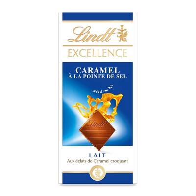 Lindt Chocolat au Lait Caramel à la pointe de sel, 100g