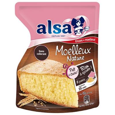 Alsa Préparation gâteau moelleux nature, 500g