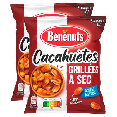 Benenuts Cacahuètes Grillées à Sec, 2x200g
