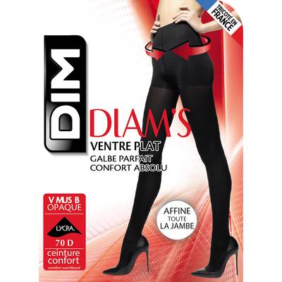 Dim Collant Diam's Ventre Plat Noir 70D, Taille 1/2