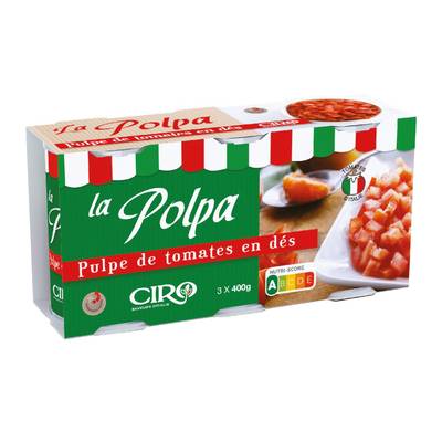 Ciro Pulpe de Tomates dés - Polpa, 3x400g