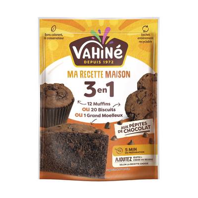 Vahine Préparation 3 en 1 (Moelleux, Muffins, Biscuits), 280g