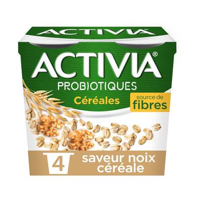 Activia Yaourt Céréale Noix Bifidus, 4x120g
