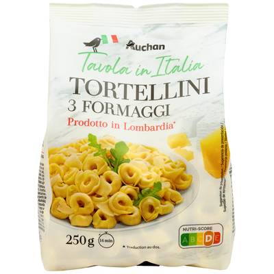 Auchan Tavola In Italia Pâtes Tortellini 3 fromages - Pâtes farcies, 250g