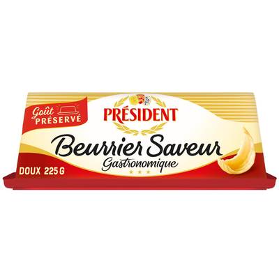 Président Beurrier doux saveur gastronomique, 225g