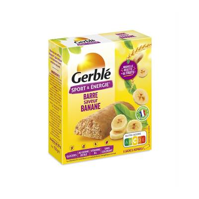 Gerblé Sport et Energie 6 Barres Banane Sport et énergie, 6x25g