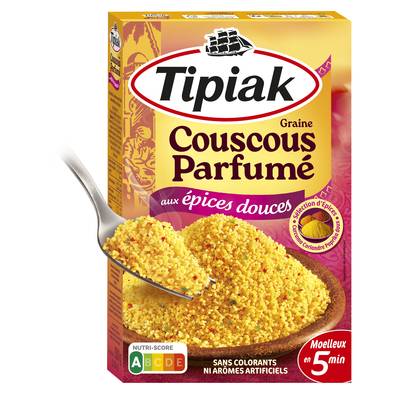 Tipiak Graines de couscous parfumées aux épices douces, 500g