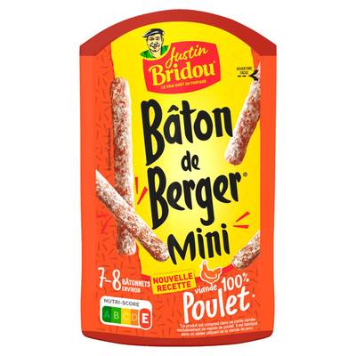 Justin Bridou Mini Bâton de Berger Poulet, 80g