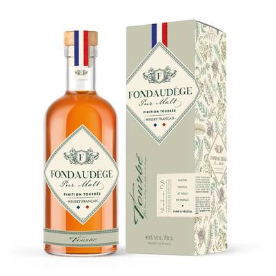 Fondaudege Whisky pure malt tourbée 40°, 70cl