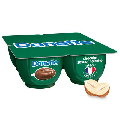 Danette Crème Dessert Chocolat noisette, 4x125g