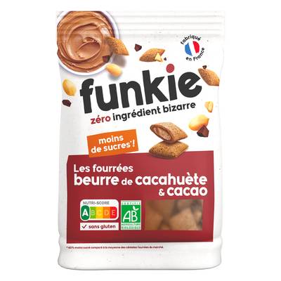 Funkie Céréales fourrées Beurre de cacahuète et Cacao bio, 250g