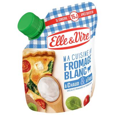 Elle&Vire Fromage Blanc et Crème de Normandie en poche, 342g