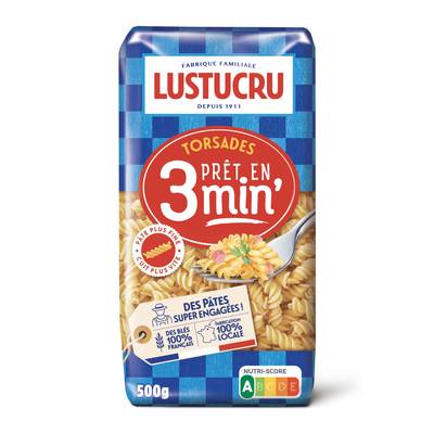 Lustucru Pâtes Torsettes Cuisson Rapide, 500g