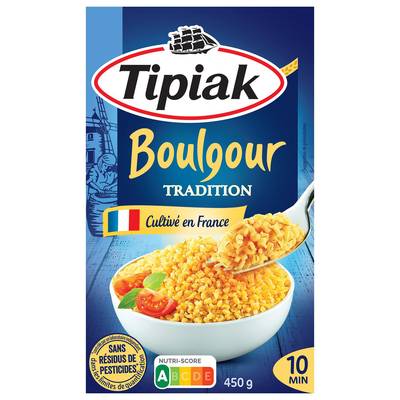 Tipiak Boulgour Tradition sans résidu de pesticide, 450g
