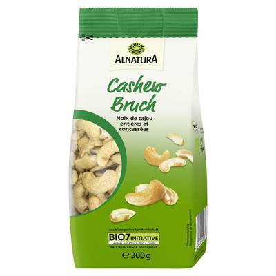 Alnatura Noix de Cajou Entières et Concassées Bio, 300g