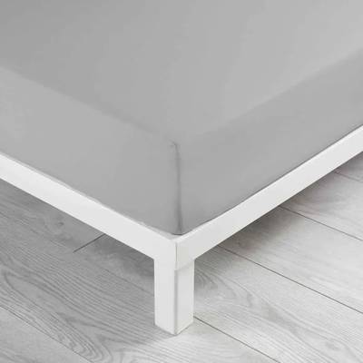 Douceur D Interieur Drap Housse Linette Gris, 140 x 190  cm