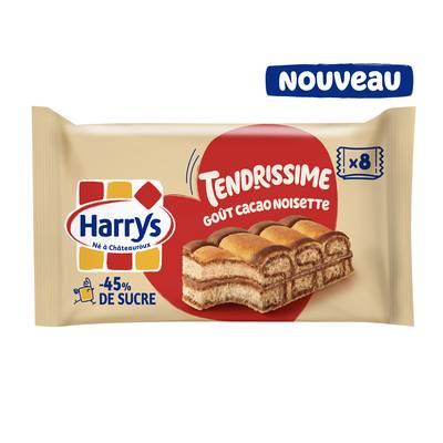 Harrys Gateau Moelleux Noisettes et Cacao Tendrissime, 264g