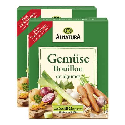 Alnatura Bouillon Cube légumes bio - 6 cubes, Lot de 2x6x11g