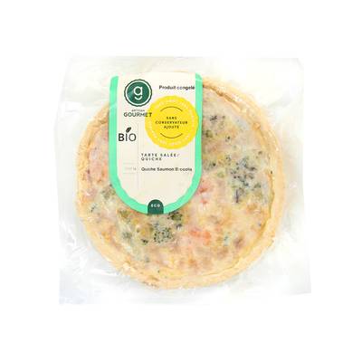 ARTISAN GOURMET Quiche saumon brocoli Bio, 300g