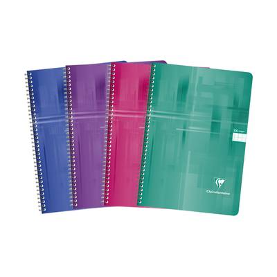 Clairefontaine Cahier à spirales  A4 21x29,7 cm grands carreaux, 100  pages