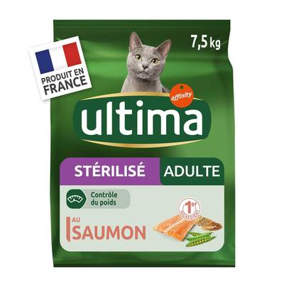 Affinity - Ultima Croquettes Saumon Contrôle du Poids pour chat adulte stérilisé, 7.5kg