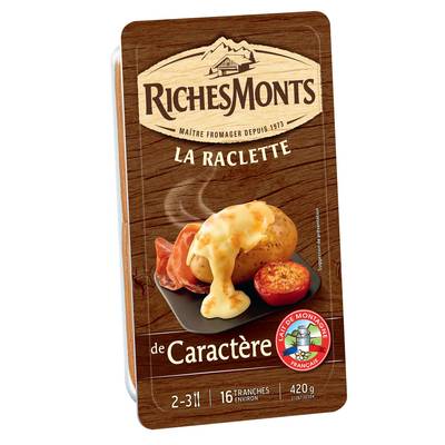 Richesmonts Raclette de Caractère, 16 tranches - 420g