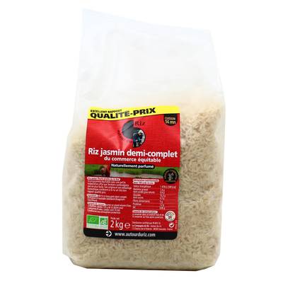 Autour Du Riz Riz Jasmin bio demi-complet, 2KG