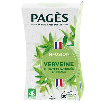 Pagès Infusion Verveine BIO, 20 sachets