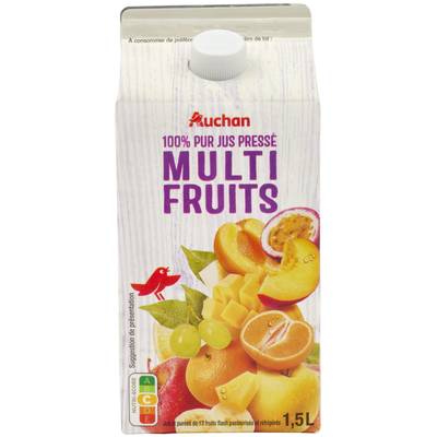 Auchan Pur Jus Multifruits, 1,5l
