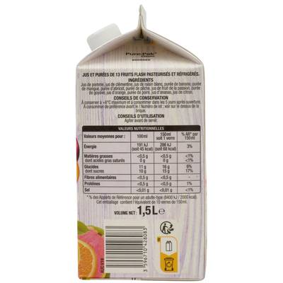 Auchan Pur Jus Multifruits, 1,5l