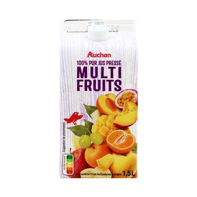Auchan Pur Jus Multifruits, 1,5l
