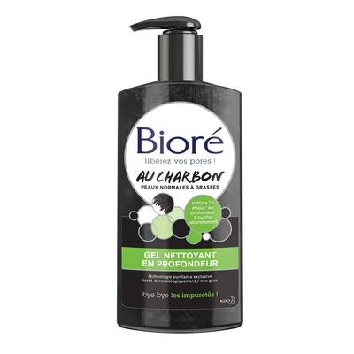 Bioré Gel nettoyant visage en profondeur au charbon, 200ml