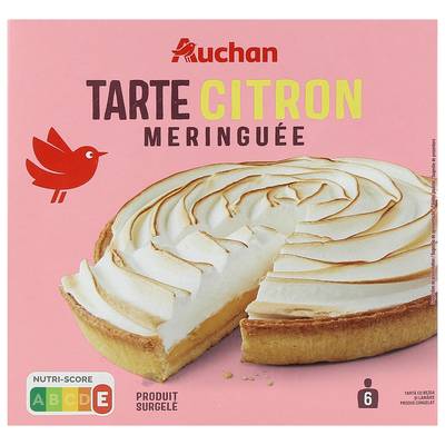 Auchan Tarte citron meringuée, 480g