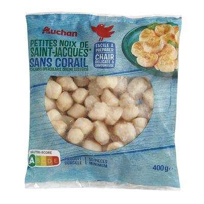 Auchan Noix de Saint-Jacques sans corail, 400g