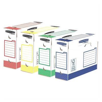 Fellowes Lot de 8 boites d'archive 4 couleurs, 8 boîtes