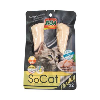 Riga Socat Filets de poulet Freshly - Friandise pour chat, 2x12,5g