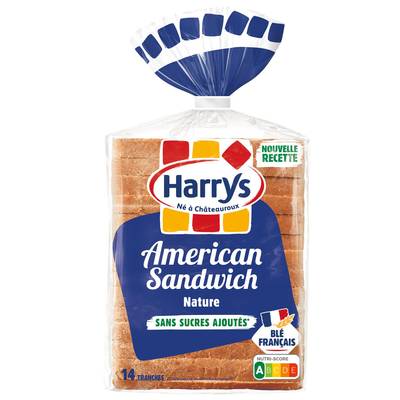 Harrys Pain de Mie Nature American Sandwich, 14 tranches - 550g