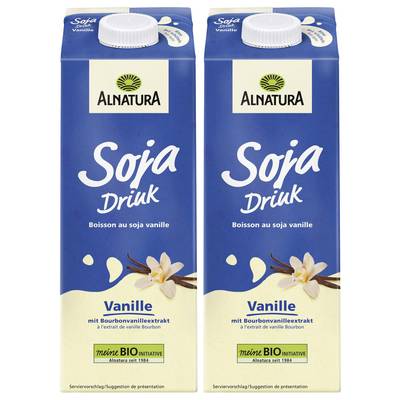 Alnatura Soja vanille Boisson Végétale Bio, Lot de 2x1L