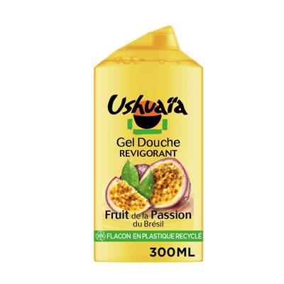 Ushuaïa Gel Douche Revigorant  Pulpe de Fruit de la Passion du Brésil, 300ml