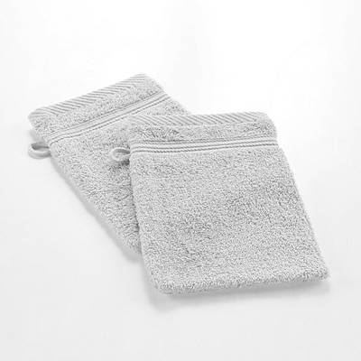 Douceur D Interieur Gants de toilette gris, 2 gants