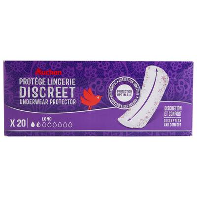 Auchan Discreet protège lingerie long, 20 pièces