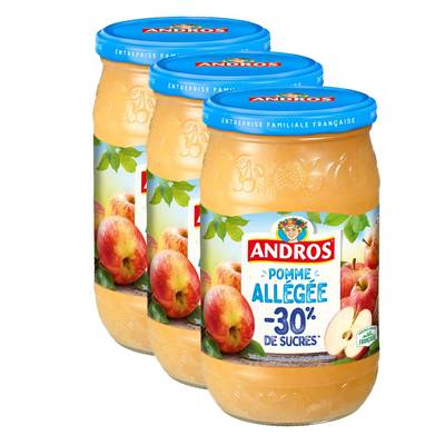 Andros Compote de Pomme Allégée, 3x730g