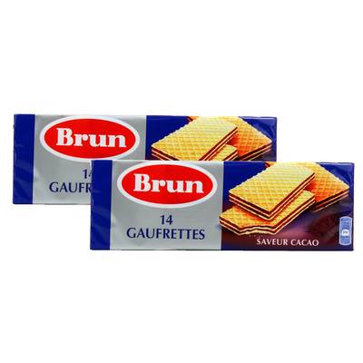 Brun Gaufrettes saveur cacao (2x14), 2x146g