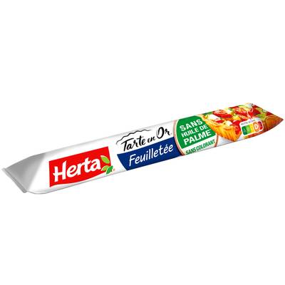 Herta Pâte Feuilletée Sans Huile de Palme, Tarte en Or, 230g